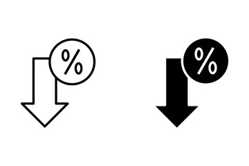 Bargain Outline icon isolated on white background