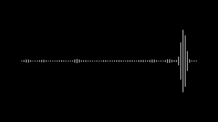 Sound wave line animation, audio waveform spectrum, music equalizer visual effect, digital frequency signal motion, abstract sound visualization black background - Powered by Adobe