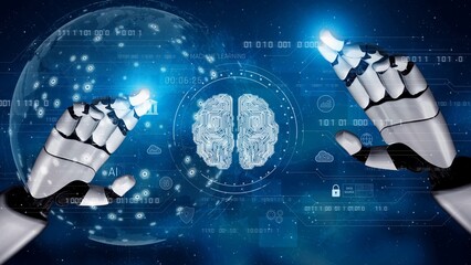 AI assistant utilizes machine learning to analyze data, process intelligent logic, and deliver autonomous system decisions in a neural-powered brain network. Marrow