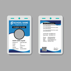 Student Card Template Clean Design