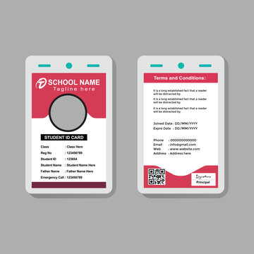Student Card Template Academic Use