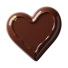Obraz premium Dark Chocolate Heart Isolated