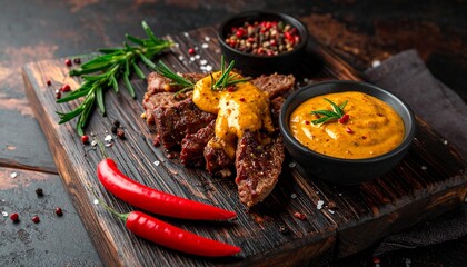 Steakstreifen mit Pfeffersauce