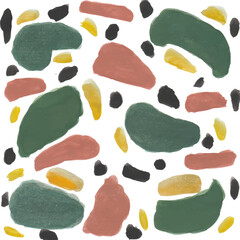 Abstract Organic Shapes in Muted Earth Tones