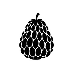 Single black pear on white background isolated on transparent background, Vector