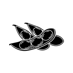 Black and white leaf design isolated on transparent background, Vector