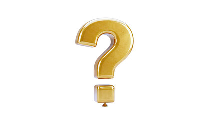 Golden Question Mark Symbol