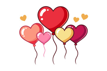 Heart shaped balloons