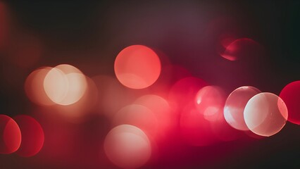 Abstract red bokeh background. Dark and red glitter bokeh, blur gradient background. 
