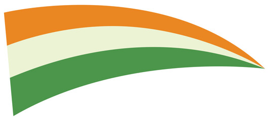 Indian flag wavy abstract background. Vector illustration. Indian Flag Ribbon for indian independence day and indian republic day celebration