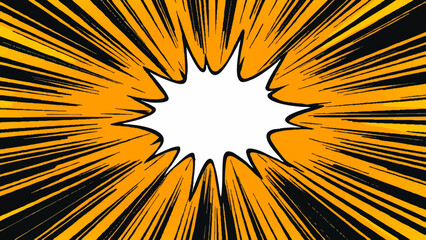 Abstract sunburst background with bright yellow and orange rays creating a warm summer light design