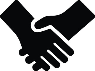 Obraz premium first contact protocol handshake silhouette vector on transparent background
