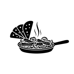Butterfly in a pan isolated on transparent background, Vector