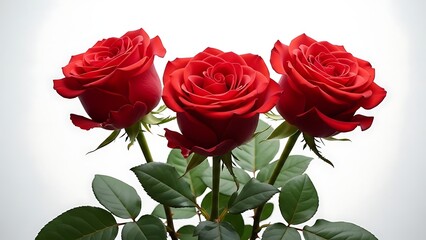 Fototapeta premium Valentines day roses bouquet romantic red roses for valentine's day gift