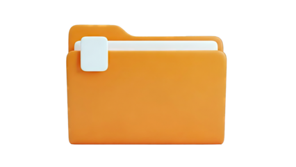 3D Orange Folder Icon