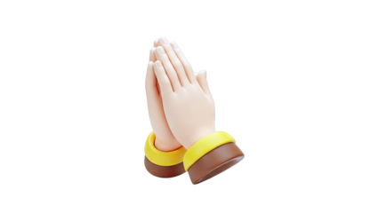 3D Praying Hands Icon