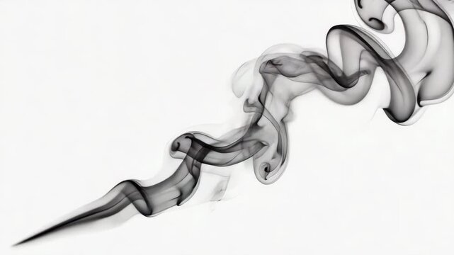 Monochrome smoke like mist slowly rising diagonally on dark background