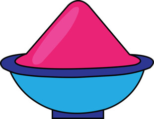 Pink Powder In A Blue Bowl food