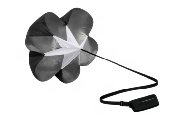 Speed training resistance parachute with transparent background