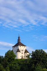 Obraz premium Old Castle in Banska Stiavnica, Slovakia standing on a hill