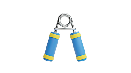 Hand Grip Strengthener with Blue and Yellow Handles