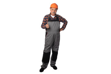 Construction Worker Standing in Workwear