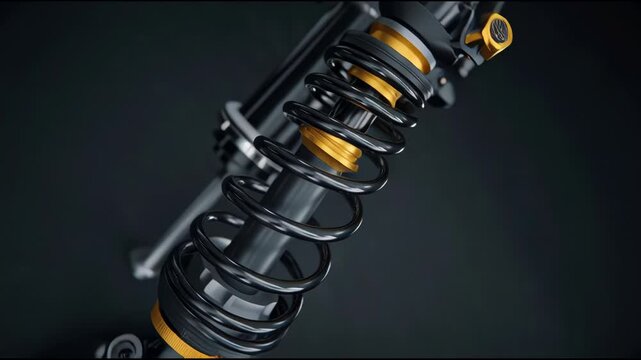 High-Performance Automotive Suspension System with Coilover Shock Absorber.