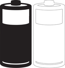 Black and white spray paint cans, vector illustration