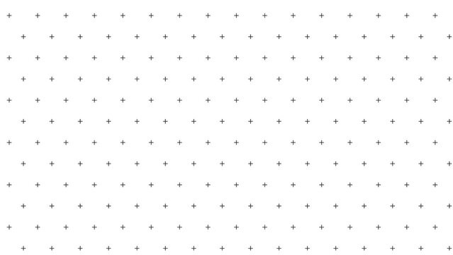 Geometric background featuring a staggered pattern of small black plus signs on a white field. - Powered by Adobe