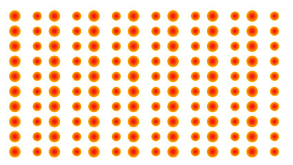 Warm Orange and Red Gradient Circle Pattern in Vertical Columns for Dynamic Design