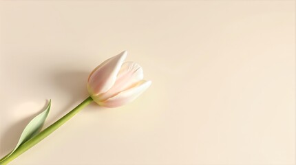 Minimal tulip background for Valentine brand visuals and online campaigns