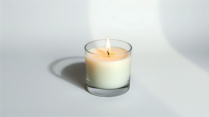 Unlit candle in glass for Valentine home decor and lifestyle marketing