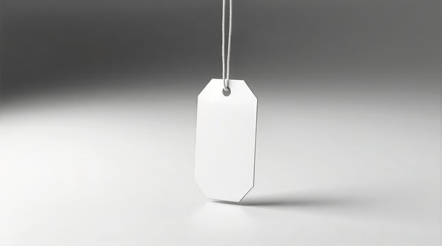 Empty hanging gift tag background for Valentine creative mockups and branding