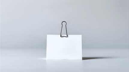 Blank Valentine card with paper clip for office and corporate design