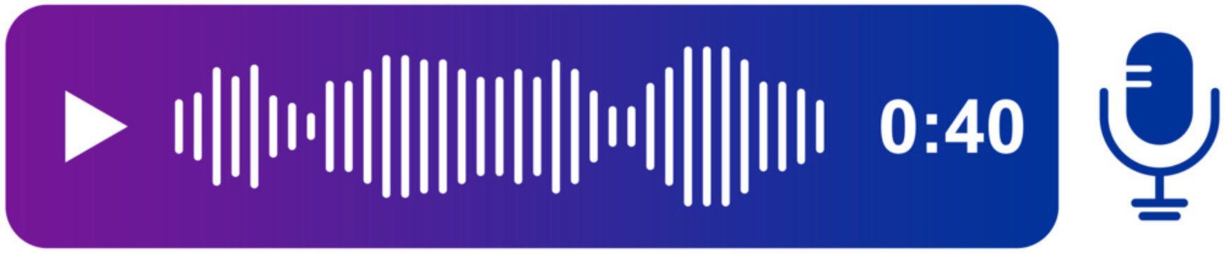 Instagram voice message vector illustration.