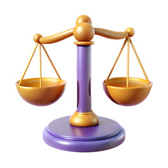 Justice Scale Fairness Balance Concept Transparent Background