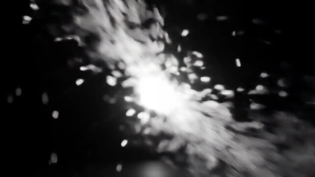 Abstract background of white light, motion and black, creating technology or energy concept, with blur and dynamic movement.