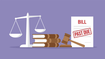 Legal enforcement of unpaid bills and debt collection.