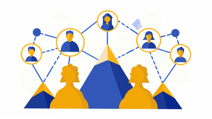 Professional network connections and teamwork concept