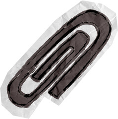 Hand Drawn Doodle Scrapbook Cut Out Elements Black and White