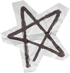 Hand Drawn Doodle Scrapbook Cut Out Elements Black and White