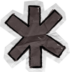 Hand Drawn Doodle Scrapbook Cut Out Elements Black and White