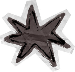 Hand Drawn Doodle Scrapbook Cut Out Elements Black and White