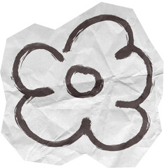 Hand Drawn Doodle Scrapbook Cut Out Elements Black and White