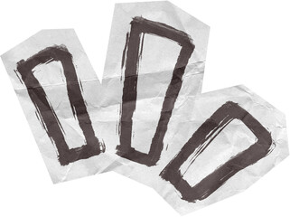 Hand Drawn Doodle Scrapbook Cut Out Elements Black and White