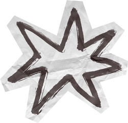 Hand Drawn Doodle Scrapbook Cut Out Elements Black and White