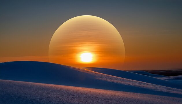 Minimalist Graphic Illustrating The Sun S Low Arc During Winter Solstice With A Simple Celestial Orb