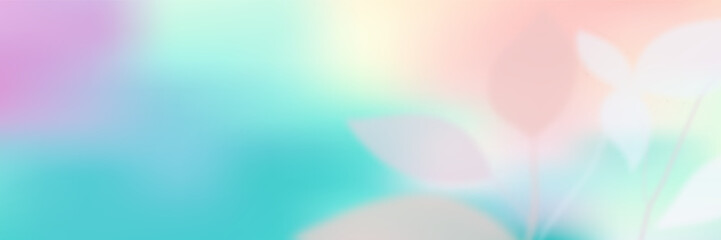 Abstract blurred leaf inspired backdrop with a gentle gradient mesh illustration.