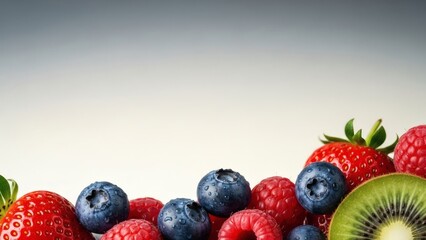 strawberries and blueberries