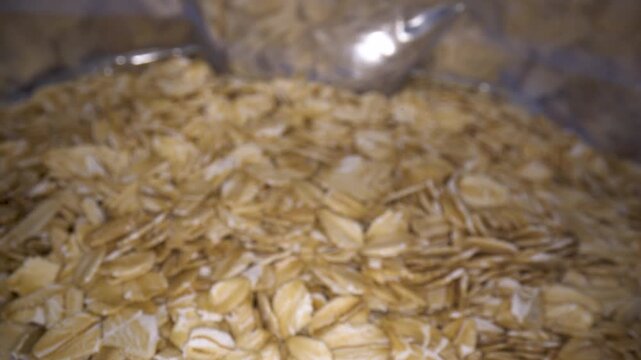 Close up of corn flaked breakfast cereal in package